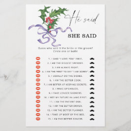 Winter Hij zei dat ze vrijgezellenfeest spel zei