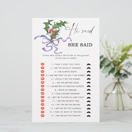 Winter Hij zei dat ze vrijgezellenfeest spel zei (Staand voorkant)