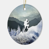 Winter Hike Keramisch Ornament (Links)