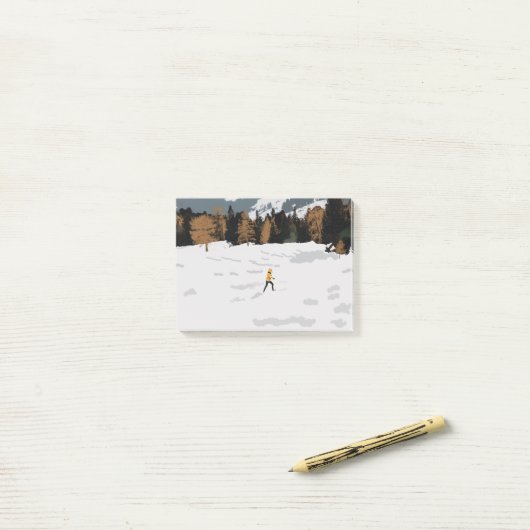 Winter Hike Post-it® Notes (Op bureau)