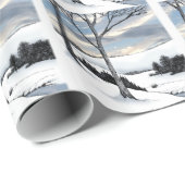 Winter Hillside Cadeaupapier (Rol Hoek)