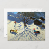 Winter hillside Morzine Frankrijk Briefkaart (Voorkant / Achterkant)