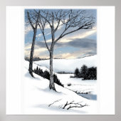 Winter Hillside Poster (Voorkant)