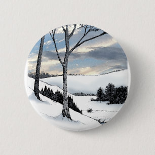 Winter Hillside Ronde Button 5,7 Cm