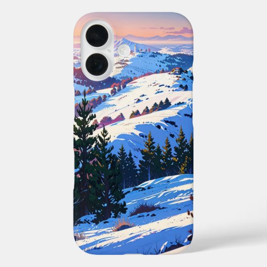 Winter Hilltop Uitzicht Case-Mate iPhone Case (Achterkant)
