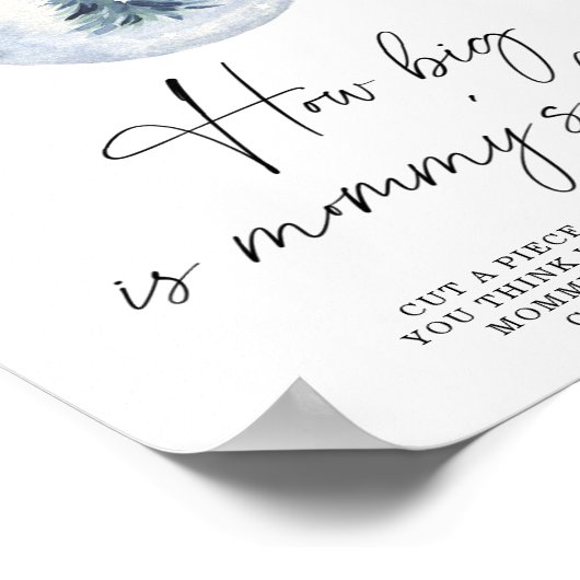 Winter hoe groot is het poster van het buikspel va (Hoek)