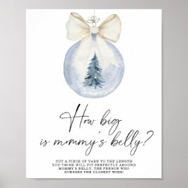 Winter hoe groot is het poster van het buikspel va