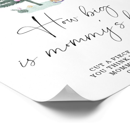 Winter hoe groot is het poster van het buikspel va (Hoek)