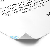 Winter Hoe groot is mama's buik Baby shower Game Poster (Hoek)