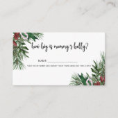 Winter hoe groot is mama's buik informatiekaartje (Voorkant)