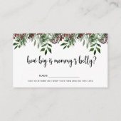 Winter hoe groot is mama's buik informatiekaartje (Voorkant)