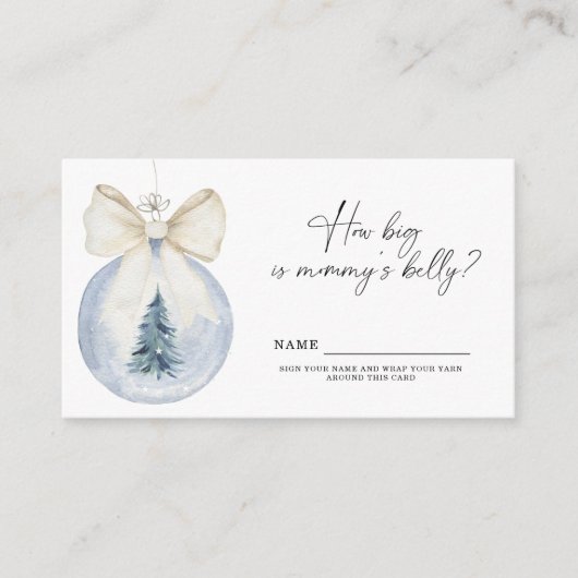 Winter hoe groot is mama's buik informatiekaartje (Voorkant)