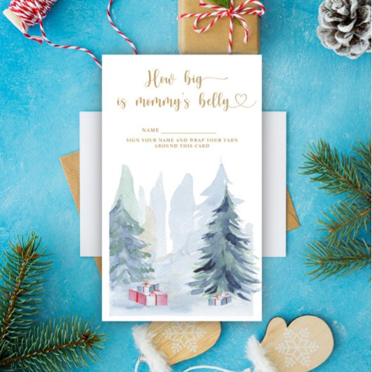 Winter hoe groot is mama's buik informatiekaartje