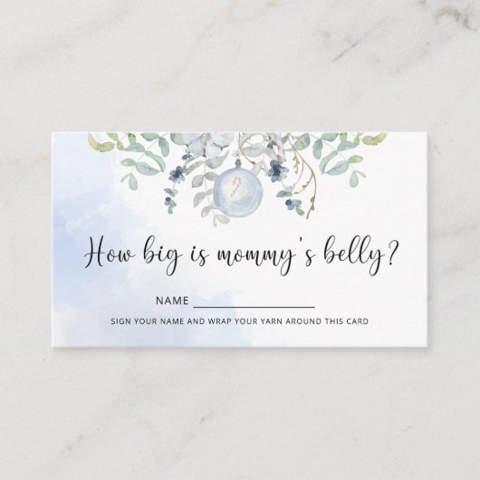 Winter hoe groot is mama's buik informatiekaartje (Voorkant)