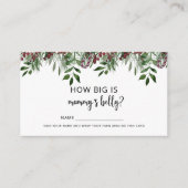 Winter hoe groot is mama's buik informatiekaartje (Voorkant)