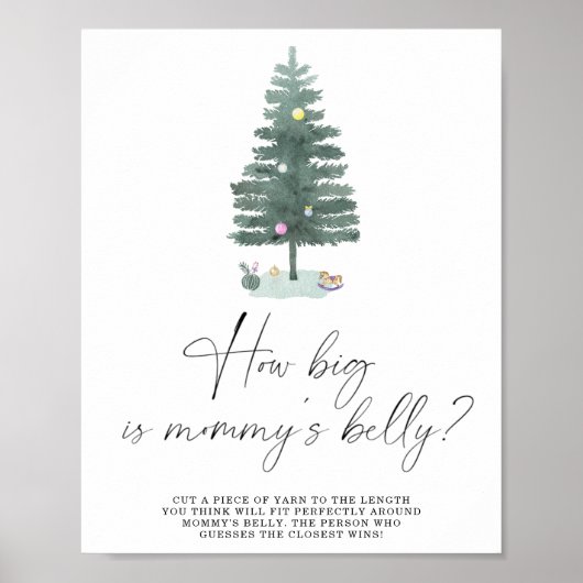 Winter hoe groot is mama's buik spel poster (Voorkant)
