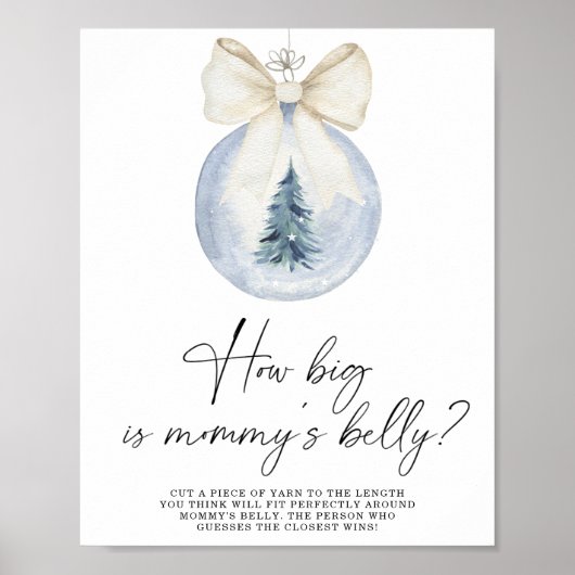 Winter hoe groot is mama's buik spelposter poster (Voorkant)