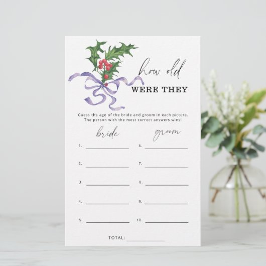 Winter Hoe oud waren ze bruidwild? (Staand voorkant)