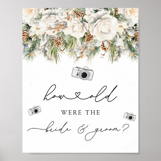 Winter Hoe oud waren ze Vrijgezellenfeest spelbord Poster (Voorkant)