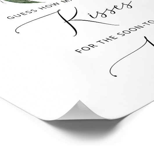 Winter hoeveel kussen bruidsfeest spel poster (Hoek)