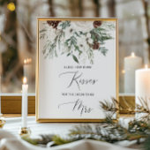 Winter hoeveel kussen bruidsfeest spel poster