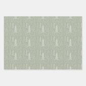 Winter HoHoHo Ornament Bomen Pastel Kerst Inpakpapier Vel (Voorkant 2)