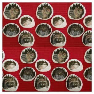 "Winter Holiday Animals" Stof