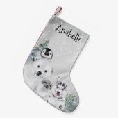 Winter Holiday Arctic Animal Kerstmis Penguin Kleine Kerstsok (Voorkant (Hangend))