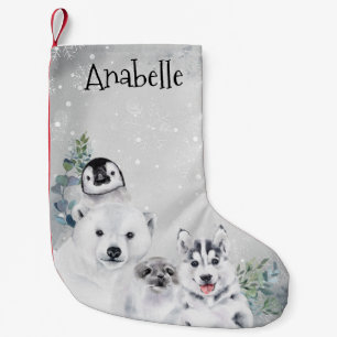 Winter Holiday Arctic Animal Kerstmis Penguin Kleine Kerstsok