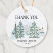 Winter Holiday Bedankjes Labels (Achterkant)