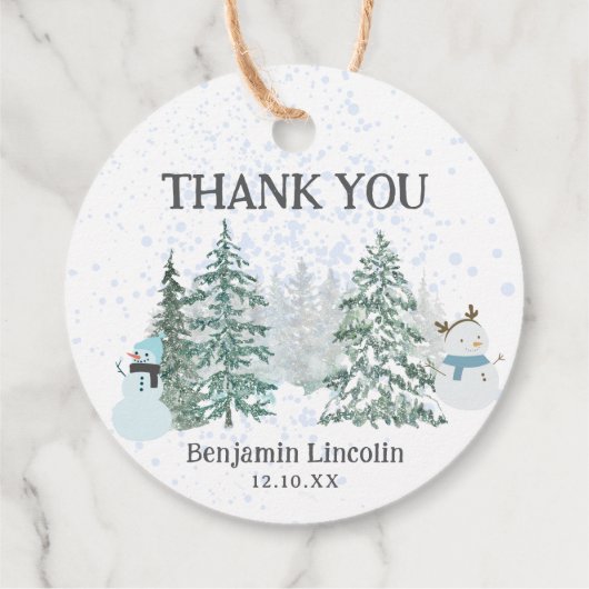 Winter Holiday Bedankjes Labels (Achterkant)