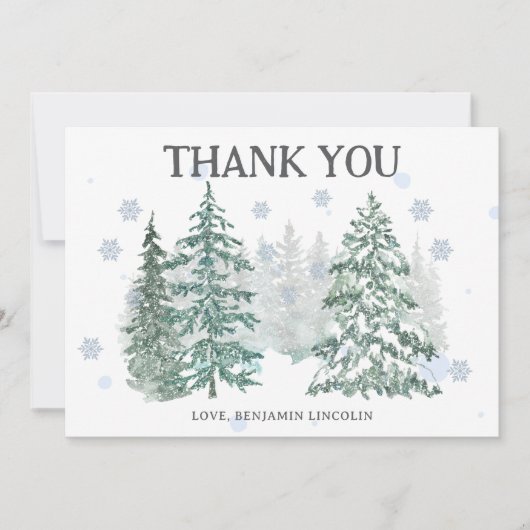 Winter Holiday Bedankkaart (Voorkant)