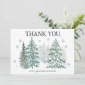 Winter Holiday Bedankkaart (Staand voorkant)