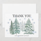 Winter Holiday Bedankkaart (Voorkant / Achterkant)