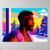 Winter Holiday Beefcake Hunk 2501 Poster (Voorkant)