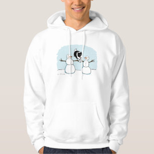 Winter Holiday Border Collie Dog met Snowmen Hoodie