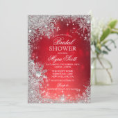 Winter Holiday Bridal Shower Kaart (Staand voorkant)