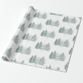 Winter Holiday Cadeaupapier (Uitgerold)