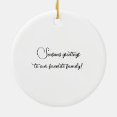 Winter Holiday Country Beauty Keramisch Ornament (Achterkant)