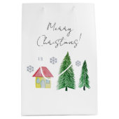 Winter Holiday Country Beauty Medium Cadeauzakje (Voorkant)