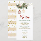 Winter Holiday Deck the Halls Vrijgezellenfeest Menu (Voorkant / Achterkant)