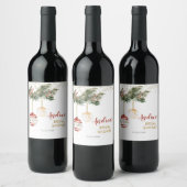 Winter Holiday Deck the Halls Vrijgezellenfeest Wijn Etiket (Flessen)