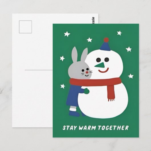 Winter Holiday Design Briefkaart (Voorkant / Achterkant)