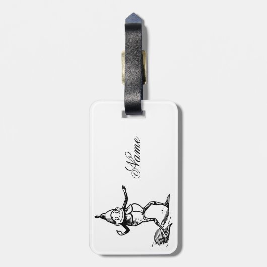 Winter Holiday Elf Gnome Thunder_Cove Bagagelabel (Achterkant verticaal)