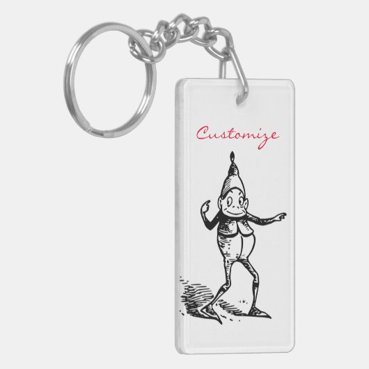 Winter Holiday Elf Gnome Thunder_Cove Sleutelhanger (Voorkant Links)