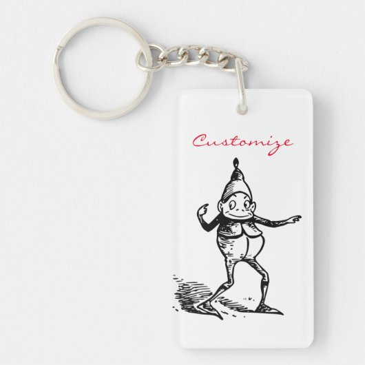 Winter Holiday Elf Gnome Thunder_Cove Sleutelhanger (Voorkant)