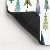 Winter Holiday Evergreen Trees Muismat (Hoek)