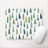 Winter Holiday Evergreen Trees Muismat (Met muis)