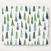 Winter Holiday Evergreen Trees Muismat (Voorkant)