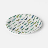 Winter Holiday Evergreen Trees Papieren Bordje (Gekanteld)